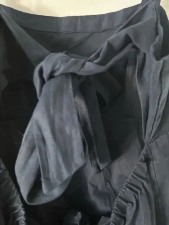 Abercrombie & Fitch Premium Linen Bow Back Maxi Dress XS PETITE - Picture 9 of 11